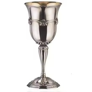 Durable Metal Wine Goblet Strong Drinking Cup for Wine Beverage Serving Ideal for Home Dining <b>Table</b> and Catering Use - Product Image 4