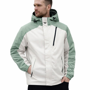 Veste softshell décontractée d'automne, veste en nylon imperméable coupe-vent avec fermeture éclair pour la randonnée, vestes pour hommes - Product Image 5