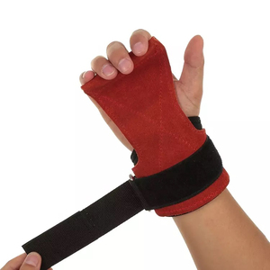 Guantes de Neopreno Ajustables sin Dedos para Ejercicio con Soporte de Palma de Cuero y Correa de Muñeca Ajustable, con Logotipo Personalizado - Product Image 2