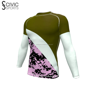 MMA BJJ Rash Guard para hombres Ropa de artes marciales completamente sublimada personalizada para entrenamiento y competición Camiseta de lucha libre - Product Image 5