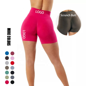 <b>Hot</b> Selling Women's Seamless Yoga Set Breathable Nude Compression <b>Leggings</b> with Pockets Flare Leg Shorts for Yoga Outfit - Product Image 4