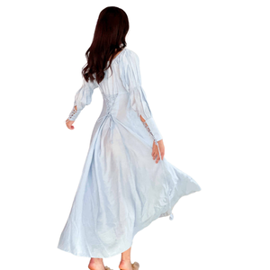 Nuevo Diseño, Vestidos Casuales Transpirables para Mujer, Cuello en V, Color Sólido, Tallas Grandes, Logotipo y Colores Personalizables - Product Image 1