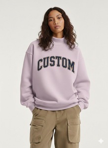 Sudadera de punto larga holgada de cuello simulado de forro polar de secado rápido, personalizada, de moda casual para mujer, nueva colección 2026, para invierno - Product Image 2