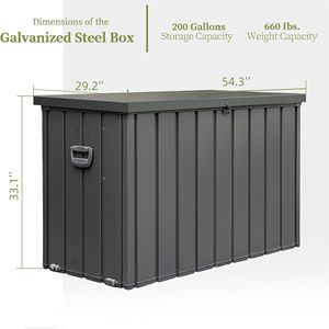 Contenitore da Esterno Impermeabile da 200 Galloni, Grande Box Portaoggetti per Patio con Serratura, per Cuscini, Copricuscini e Attrezzi da Giardino - Product Image 6