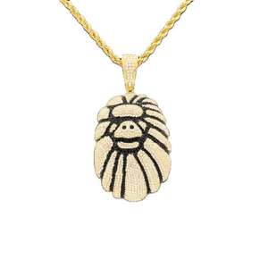 Nuevo Collar con Colgante de Estrella de Moissanita Plateada, Estilo Iced Out, para Raperos de Hiphop, Venta al Por Mayor - Product Image 3