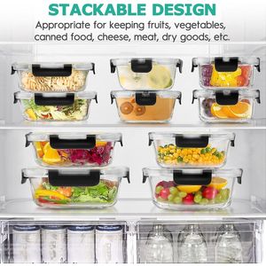 Set di 34 Contenitori Ermetici in Vetro per Alimenti con 17 Contenitori e 17 Coperchi - Product Image 5