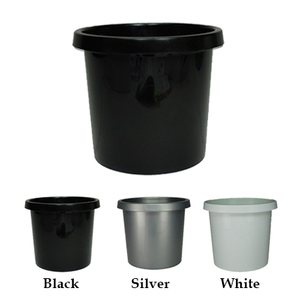 กระถางดอกไม้พลาสติกทรงกลม M03 กระถางปลูกต้นไม้แบบมินิมอล เป็นมิตรกับสิ่งแวดล้อม น้ำหนักเบา สีขาว เงิน ดำ สำหรับจัดวางต้นไม้ในร่ม - Product Image 4