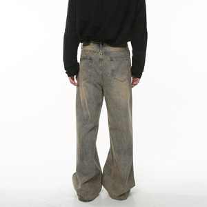 Jeans de Mezclilla para Hombre, Corte Recto, Cintura Media, Lavado a la Piedra, Ajuste Regular, Algodón, Casual, Ecológico, Transpirable, Estilo Urbano, Otoño - Product Image 4