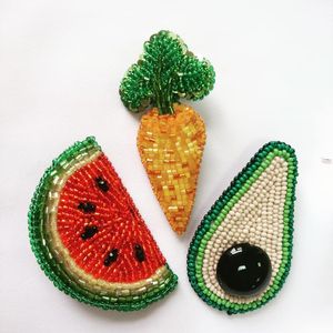 Luxury Seed Beads Beaded Crystal Embroidery Brooch For <b>Wedding</b> Party <b>Accessories</b> Trendy Seed Beads Crystal Beaded Embroidery - Product Image 4