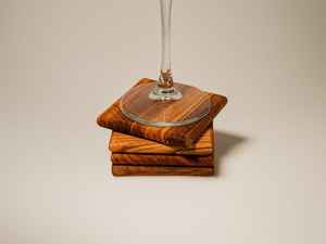 Posavasos Cuadrados de Madera Ecológicos, Lavables, Clásicos y Duraderos, Juego de 6 Piezas, para Teteras, Mesa de Comedor, Sala de Estar, Universal - Product Image 4