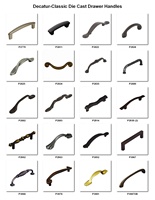 Poignées de meubles modernes en alliage de zinc, finitions nickel brossé/bronze huilé pour armoires de cuisine et villas extérieures