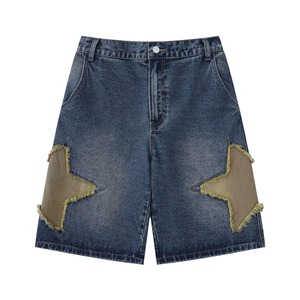 High Quality Customized Plain Breathable Quick Dry Nylon/Cotton Straight Distressed Carpenter Denim Blank Washed Summer Casual - Product Image 3