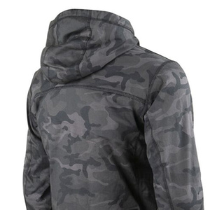 Men's Royal Blue Hooded Zip-Up Sweatshirt Regular Fit Solid Color Casual Autumn Wear French Terry Fabric - Product Image 4