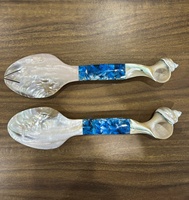 Ensemble de cuillères à fourchette en nacre de haute qualité pour coquillage servant des ustensiles de cuisine à domicile cadeaux écologiques directement du Vietnam
