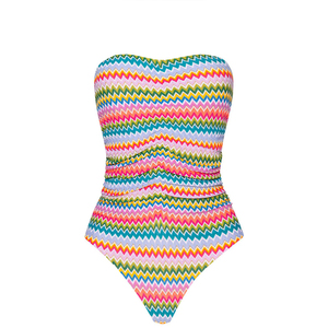 Ensemble 2 pièces pour femme, taille haute, décolleté plongeant, maillot de bain respirant avec logo frontal – Grande Vente - Product Image 5