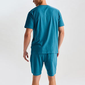 Ensemble deux pièces d'été personnalisé pour hommes : T-shirt à manches courtes respirant et séchage rapide avec short à taille élastique – Service OEM en gros - Product Image 6