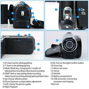 Videocamera digitale HD 1080P per bambini da 2,7 in 16X Zoom con fotocamera DV luce Selfie 270 gradi di rotazione ricaricabile per bambini - Product Image 5