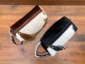 Nouveau Western véritable cheveux sur cuir de vachette gland sacs de toilette élégant sacs à cosmétiques pour le maquillage stockage voyage organisateur boîte - Product Image 5