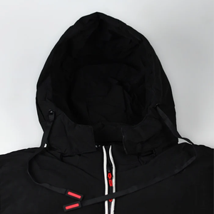 Veste matelassée à capuche pour homme, coupe-vent, color block, manteau d'hiver décontracté, coupe régulière, fermeture éclair, rembourrage en polyester - Product Image 2