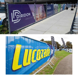 Heavy Duty PVC Mesh <b>Fence</b> Banner | Outdoor Windproof Advertising Banner for Construction <b>Fences</b>, Event Barriers & <b>Temporary</b> Fenc - Product Image 6