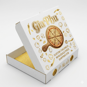 Custom <b>Printed</b> Corrugated Pizza Box Food Grade Recycled Paper <b>Packaging</b> for Supermarket Delivery <b>and</b> Takeaway Use - Product Image 5