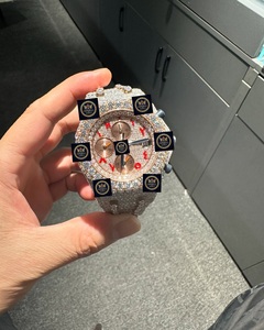 Reloj Imperial Jewels Hip Hop de Lujo, Completamente Cubierto de Moissanita, Mecánico Automático, de Acero Inoxidable, con GPS, Resistente al Agua 10 Bar - Product Image 1