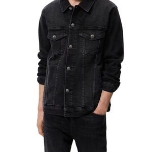 New Custom Style Winter Men's Denim Jackets 100% Cotton Coated Stand Collar High Quality Vintage Biker Design Fashionable - Product Image 6