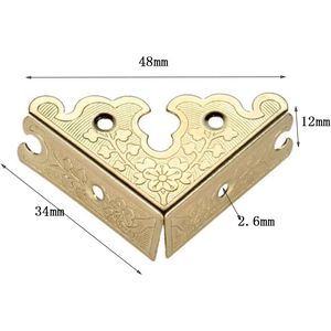 4 Pezzi Protezioni Angolari Decorative Stile Retrò per Cornici, Album, Scatole di Gioielli, Scatole Regalo in Legno - Product Image 3