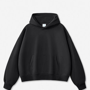Hoodie tendance d'hiver imperméable en polaire avec poches, coupe ample, épais, en coton compact, style streetwear, logo personnalisé, vente en gros OEM - Product Image 2