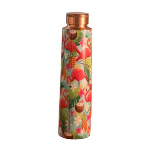 Botella de Agua de Cobre Esmaltada de Alta Calidad con Diseño Impreso para Beneficios para la Salud, con Adhesivo Moderno para Oficina y Gimnasio - Product Image 1