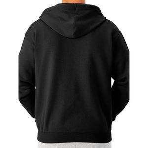 Mens Cotton Blend Full <b>Zip</b> <b>Hooded</b> Sweatshirt Brushed Fleece Athletic Gym Wear Jacket With Kangaroo Pocket Comfort Fit Hoodies - Product Image 2