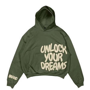 Conjunto de Sudadera con Capucha y Pantalones Cortos de Chándal para Hombre, Talla Grande, de Dos Piezas, de Algodón French Terry, con Estampado 3D sin Cordón, para Invierno - Product Image 4
