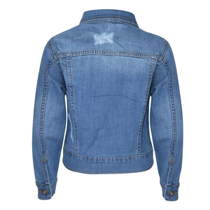 Veste en jean de qualité supérieure en mélange de coton épais avec coutures durables et coupe moderne - Product Image 5