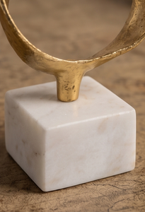 Escultura Decorativa Moderna de Aluminio con Círculos Geométricos Abstractos, Hecha a Mano, Ecológica, para Decoración de Mesa en Sala de Estar - Product Image 4