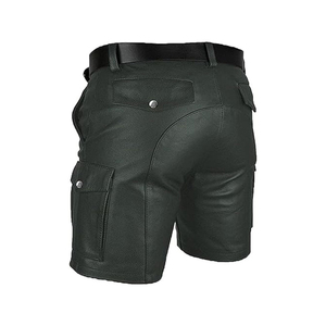 Shorts en cuir décontractés pour hommes de haute qualité 2026, 100 % cuir, séchage rapide, logo personnalisé, service OEM - Product Image 5