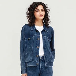 Chaqueta de Mezclilla Vintage para Hombre y Mujer, Chaqueta Clásica de Jean Azul con Múltiples Bolsillos, Personalizable - Product Image 1