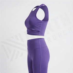 Custom Seamless Two Piece Womens Yoga Set Active Fitness Sports Wear Solid <b>Pattern</b> <b>Legging</b> Brand Gym Activewear Gears - Product Image 3