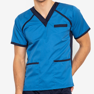 MEFSON Unisex Medical V-Neck Nursing <b>Scrub</b> Suits Pockets Short Sleeve <b>Scrub</b> <b>Sets</b> for Men Women Hospital Use Spandex/Polyester - Product Image 6