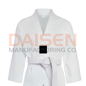 Uniforme de Karate Blanco Unisex para Adultos, 100% Algodón, Ropa de Artes Marciales Resistente, Corte Regular, Logotipo Frontal - Product Image 6