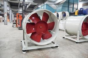 Red Duct Axial <b>Fan</b> <b>Free</b> <b>Standing</b> Industrial Ventilation Unit Steel Blades Ball Bearing 1300mm 51 inch - Product Image 4