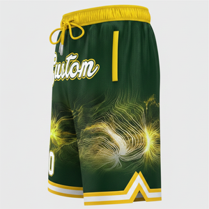 Shorts de basketball brodés personnalisés, style streetwear hip-hop, grandes tailles, séchage rapide, respirants, pour la gym et le fitness - Product Image 3