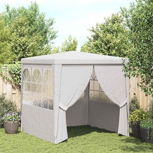 Carpa para Fiestas de Polietileno Blanco Resistente al Agua de 6.6 x 6.6 pies para Bodas y Eventos - Product Image 1