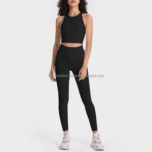 เลกกิ้งเอวสูงไร้รอยต่อสำหรับผู้หญิงเลกกิ้งออกกำลังกายผ้ายืดน้ำหนักเบา - Product Image 4