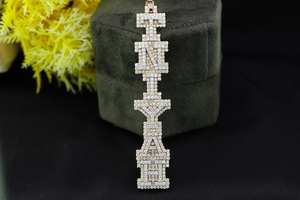 Luxira Jewels Joyería Hip Hop Bañada en Plata con Diamantes de Moissanita, Colgante de Letra Inicial Personalizado, Dijes Iced Out para Fiesta - Product Image 2