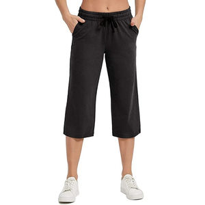Pantalones Capri para Mujer, Casuales, Holgados, Deportivos, de Pierna Ancha, con Cordón, para Yoga, de Secado Rápido, Estilo Urbano, RRI-WSP-14 - Product Image 6