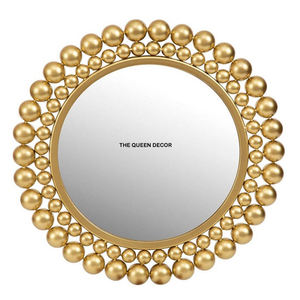 Miroir mural de luxe au design moderne, miroir mural en métal, parfait pour la décoration de la maison, miroir mural décoratif doré - Product Image 3