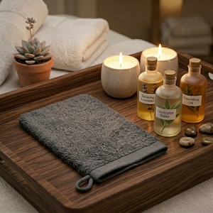 Best Glove Towel 16x21cm 100% Cotton Bath Washcloth Soft Terry OEKO-TEX Certified Thick Custom Logo Private Label Wholesale - Product Image 3