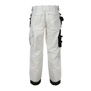 <b>Black</b> Orange <b>Work</b> <b>Pants</b> Multi Pocket Cargo Elastic Waist Durable Men's Construction Wear - Product Image 4