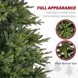 Albero di Natale Artificiale Pre-Illuminato da 210 cm con Supporto Pieghevole per Decorazioni Natalizie Casa e Ufficio - Product Image 5