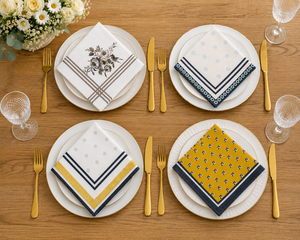 Floral <b>Linen</b> <b>Cloth</b> 100% <b>Linen</b> Napkin Square Printed Dinner Napkin Eco Friendly <b>Table</b> Decor for Home Dining - Product Image 5